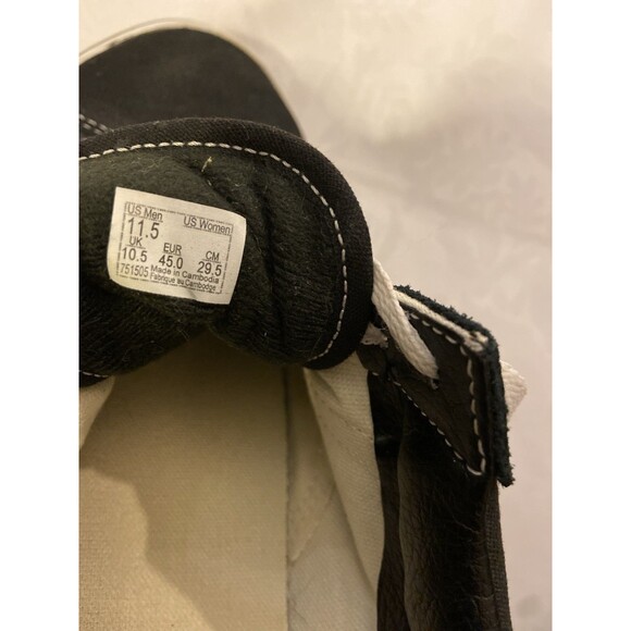 Vans Off The Wall Shoes Canvas Sneakers  Men’s 11.5 Black White Laces main image 4